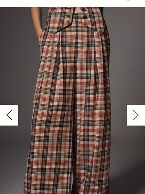 The Avery Sparkle Pleated Wide-Leg Trousers by Maeve